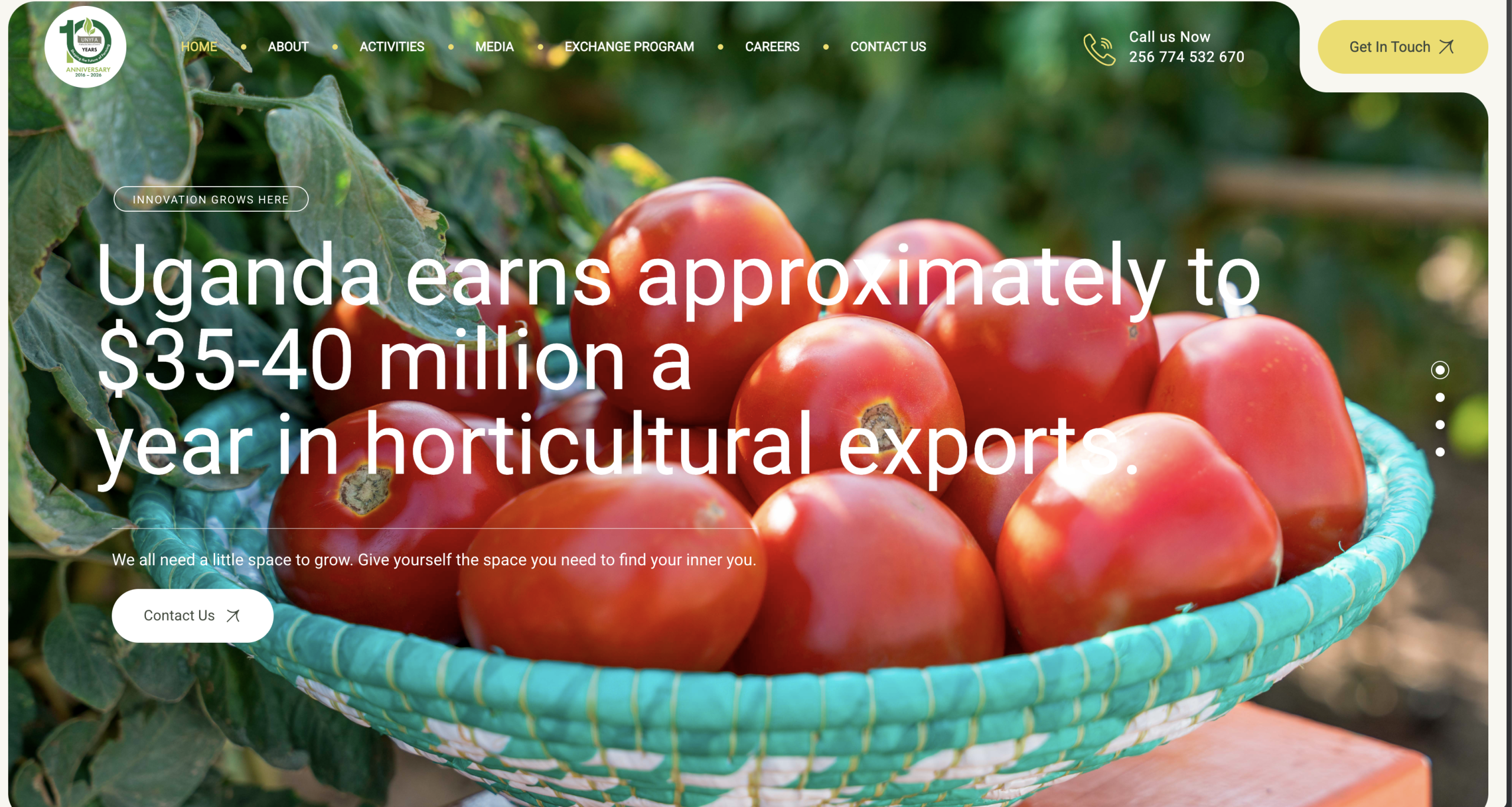 Young Farmers Federation of Uganda Website
